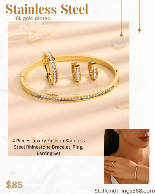 Bracelet,Ring,Earring Set